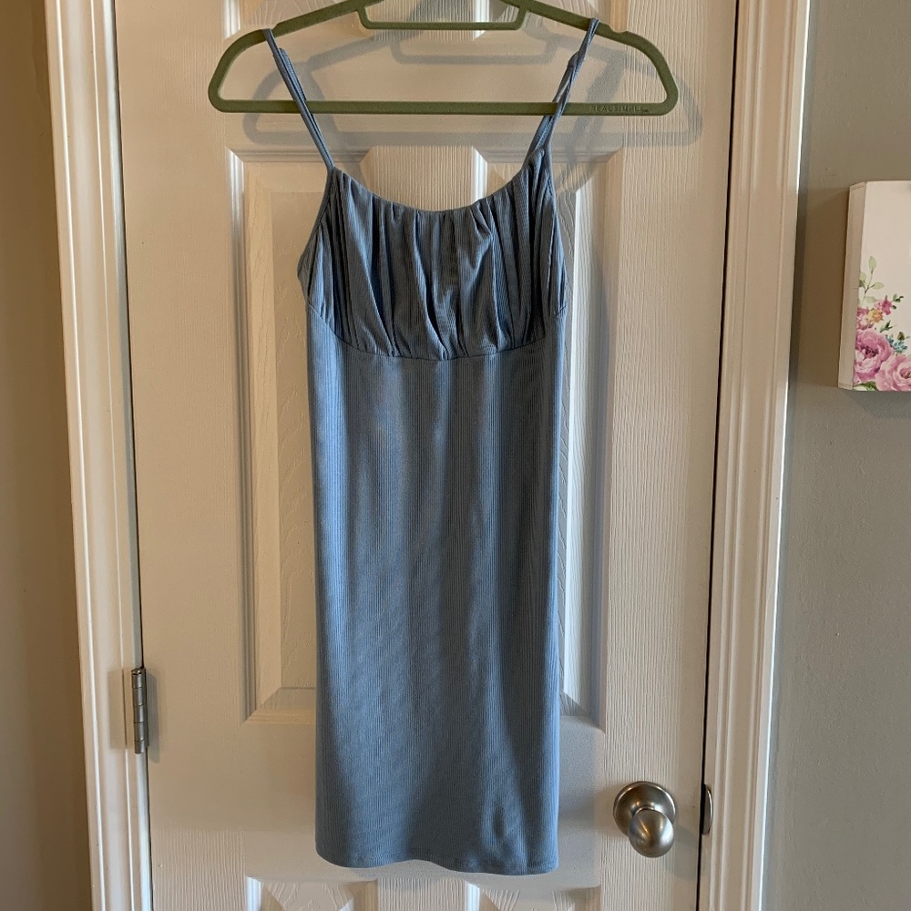 PacSun Kendall and Kylie Mini Dress Blue with Ruching